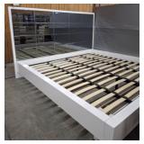 KING BED-MIRRORED HEADBOARD, FOOTBOARD,