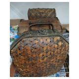 WOVEN BAMBOO LOOK HAND BAGS