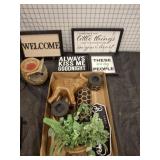 OWL AND ASSORTED DECOR