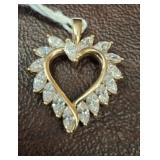 14 K HEART CHARM