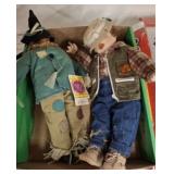 WIZARD OF OZ SCARECROW DOLL AND FISHERMAN DOLL