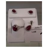 925 SET CHARM, RING, EARRINGS