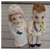 ANTIQUE PORCELAIN SALT AND PEPPER SHAKERS