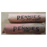 2 ROLLS WHEAT PENNIES