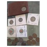 BUFFALO NICKELS, BILL FOLDER, MINIATURE COINS, STE
