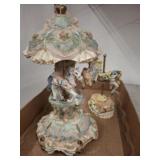 CAROUSEL HORSE AND FIGURINE