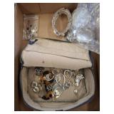 JEWELRY ASSORTED WITH TRAVEL BAG