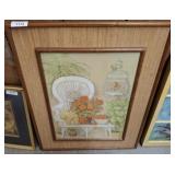 FRAMED PATIO SCENE  27X33