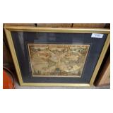 FRAMED WORLD MAP PRINT
