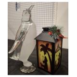 CHRISTMAS LANTERN AND PENGUIN