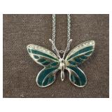 925 NECKLACE AND BUTTERFLY PENDANT