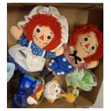 RAGGEDY ANN & ANDY, CLOWN DOLLS