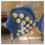 FISH ART, METAL, FREE STANDING 47 X45