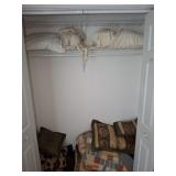 CONTENTS OF CLOSET, PILLOWS