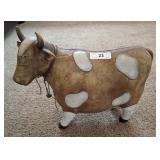 WOODEN COW STATUE 18 X 15