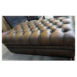 LEATHER TUFTED OVERSIZED OTTOMAN **