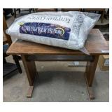 VINTAGE WRITING DESK AND SERTA COTTON PILLOW **