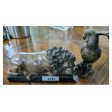 DECORATIVE LION AND BIRD 12IN **