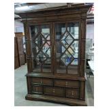MARGE CARSON 2 PC LIGHTED CHINA CABINET **