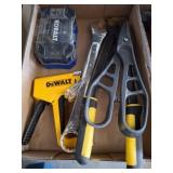 SNIPS, WRENCHES, STAPLE GUN