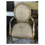 BADGE BACK FRENCH STYLE ARM CHAIR **