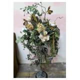 BRONZE TYPE OVERSIZED CANDELABRA WITH FAUX **