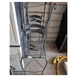 3 METAL PATIO STOOLS