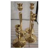 BRASS CANDLE STICK HOLDERS