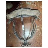 HAINGNG SCONCE TABLE METAL FRAME WOOD TOP