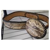 SNAKESKIN BELT AND BUCKLE