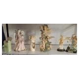 PORCELAIN AND COMPOSITE ANGEL FIGURINES