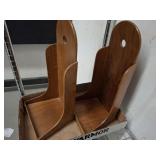 WOODEN 2 PC PAPER TOWEL HOLDERS