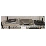 ELECTRONICS ASSORTED: TURNTABLE, DVD, VCR