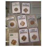 8 PC GRADED PRESIDENTIAL DOLLAR COLLECTION