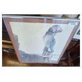 FRAMED CHARCOAL STYLE PRINT 24X28