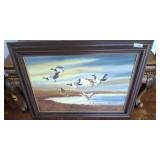 SIGNED MARLIS BROWN MALLARD PRINT ON CANVAS