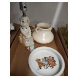 CAT LAMP, GERMAN ASH TRAY, MISC