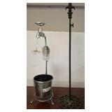 2 PC WROUGHT IRON STAND AND WATER SPIGOT