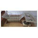 VINTAGE FOOTED CANDY AND NUT BOWLS