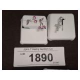 925 EARRINGS AND CROSS CHARM