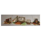 ASSORTED WALL DECOR, CLOCK, METAL