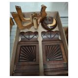 WOODEN WALL DCOR, WOOD CANDELABRA