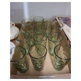 GREEN GLASS SET