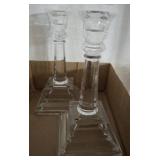 GLASS CANDLE STICK HOLDERS