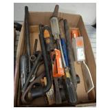GROUP OF HAND TOOLS, SPARK PLUGS