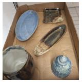 GLAZED CERAMIC AND POTTERY PCS