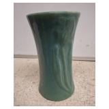 GLAZED ROSEVILLE STYLE VASE 8IN