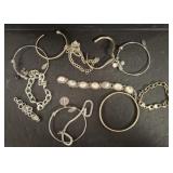 SILVER TONE COSTUME JEWELRY