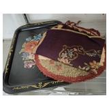 METAL TRAY, LINENS