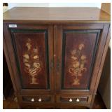 FLORAL PRINT DOOR ARMOIRE